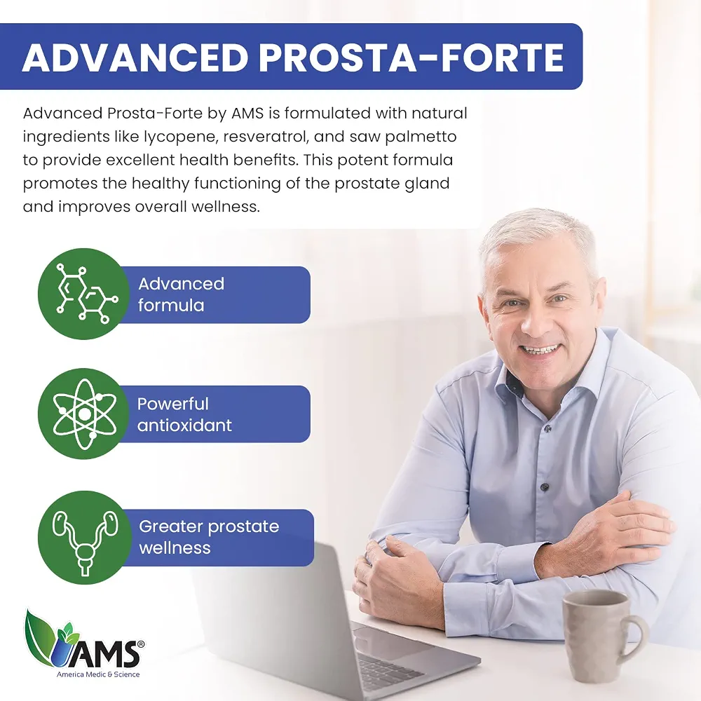 AMS Advanced PROSTA-Forte – Prostate Wellness Support, 90 Caplets - Image 4