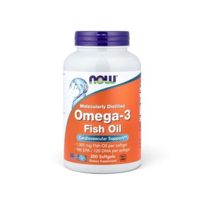 NOW Foods Omega-3 Fish Oil 1000 mg – 200 Softgels