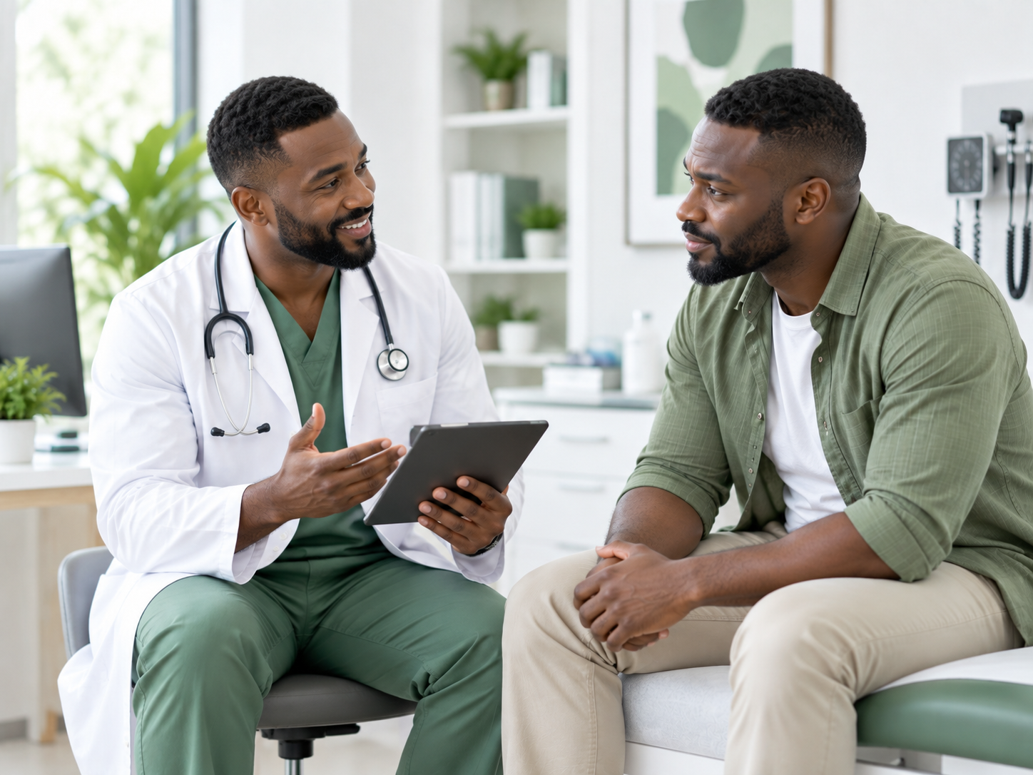 Doctor discussing reproductive health with a patient